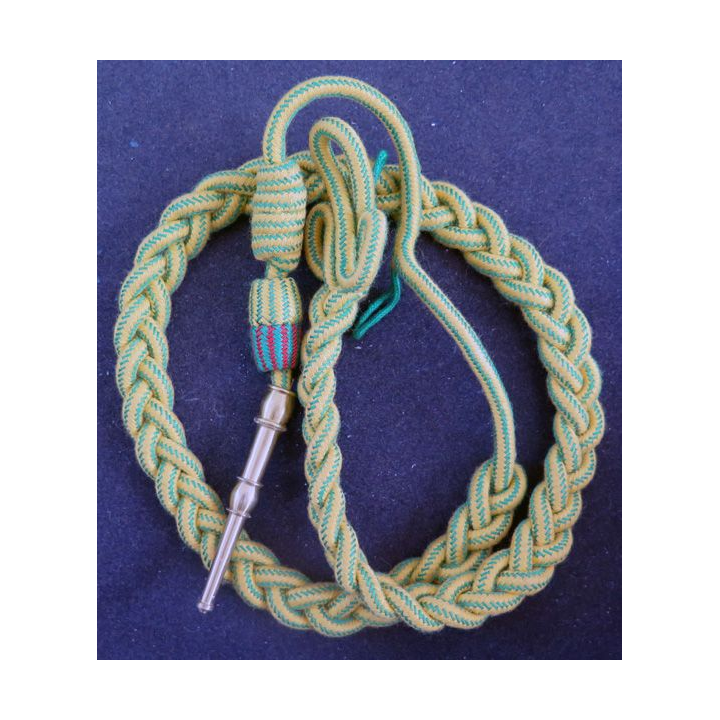 Fourragère de la médaille militaire aiguillette dorée avec gland MM Croix de guerre (MM7)