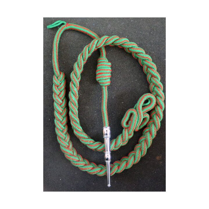 Fourragère de la croix de guerre 1914 - 18 aiguillette argentée (CG1)