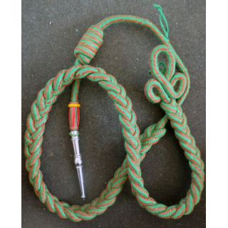 Fourragère de la croix de guerre 1914 - 18 aiguillette dargentée avec gland CG 39-45