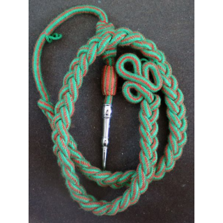 Fourragère de la croix de guerre 1914 - 18 aiguillette dargentée avec gland CG 39-45