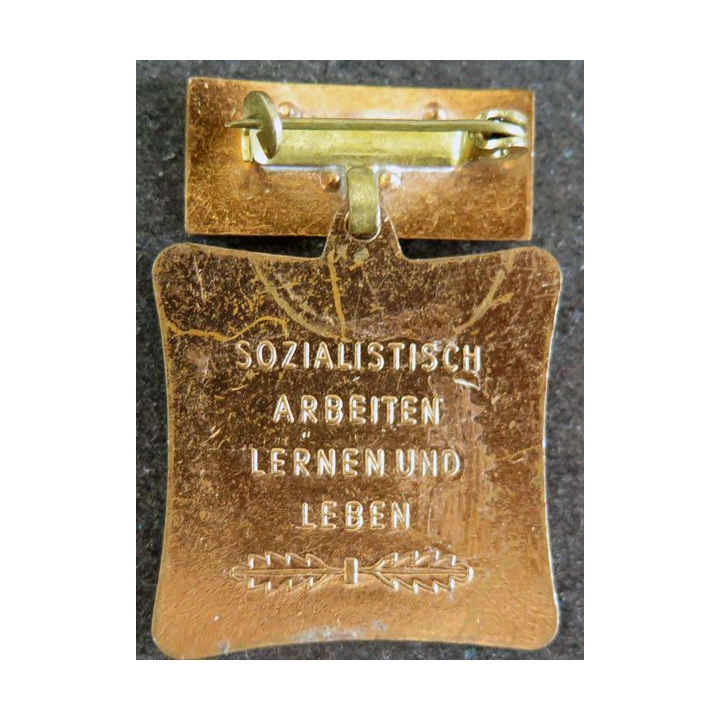 RDA : médaille du travail collectif de l'Allemagne de l'Est peint