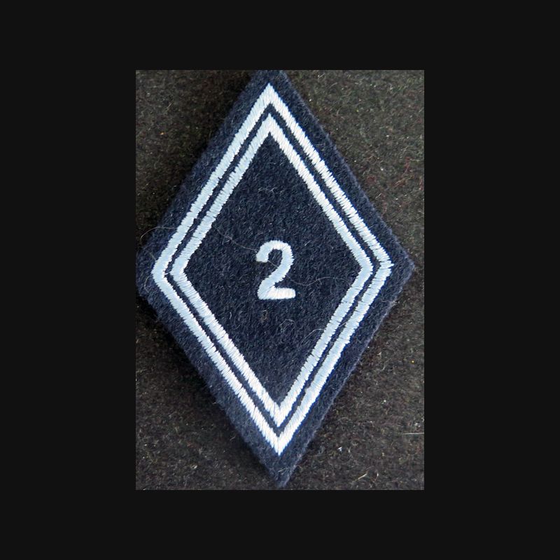 Patch Losange Brigadier 4e RH Hussards - Cavalerie Française - Modèle 1945 - Ancien
