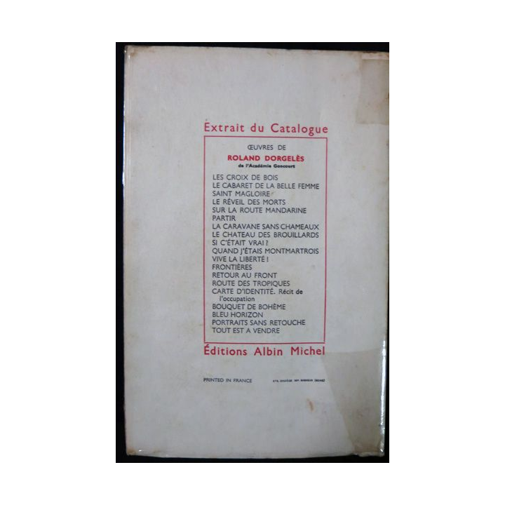 La drôle de guerre de Roland Dorgelès aux Editions Albin Michel