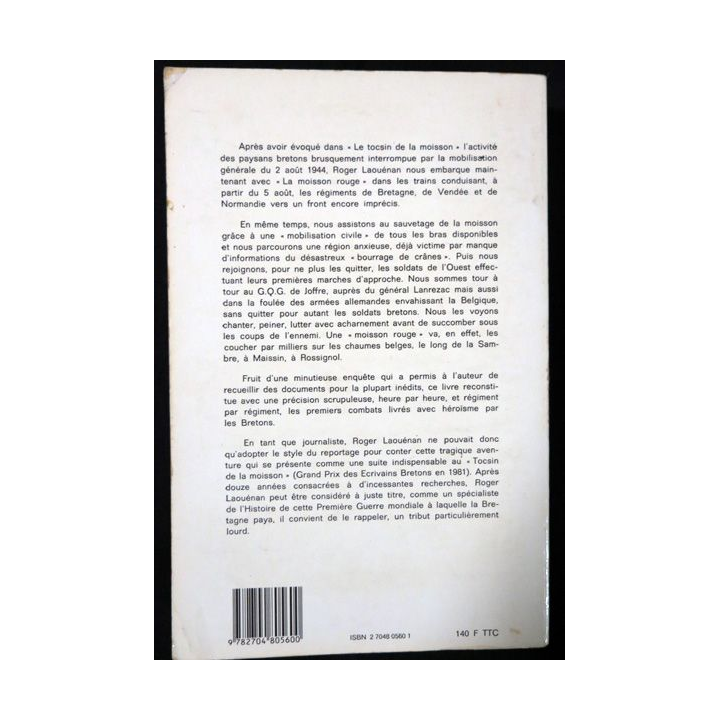 La moisson rouge de Roger Laouenan aux Editions France-Empire
