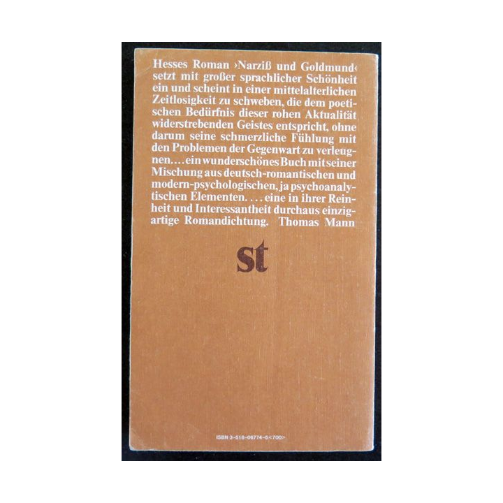 Narziss und Goldmund de Hermann Hesse suhrkamp taschenbuch