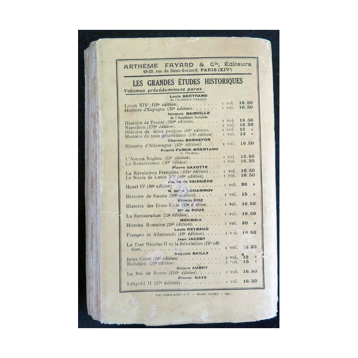 La Troisième république 1870-1935 de Jacques Bainville 1935