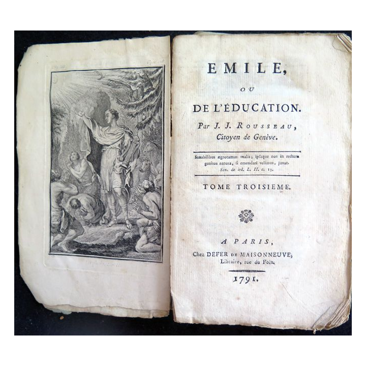 Emile ou de l'éducation par Jean-Jacques Rousseau Tome troisième 1791