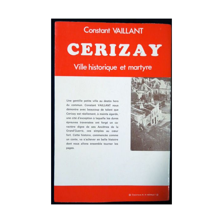Cerizay ville historique et martyre tome 1 de Constant Vaillant aux Editions Herault Maulevrier