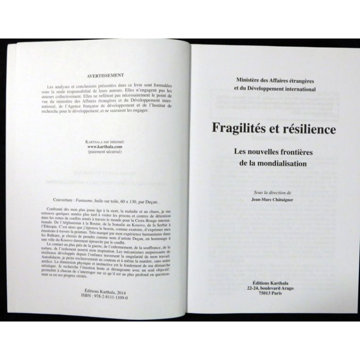 Fragilités et résilience Direction Jean-Marc Châtaignier aux Editions Karthala