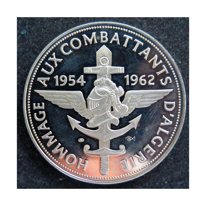 Médaille argentée Hommage aux combattants d'Algérie 1954 1962