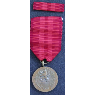 TCHECOSLOVAQUIE : médaille tchèque du Mérite pour la défense de la Patrie en bronze