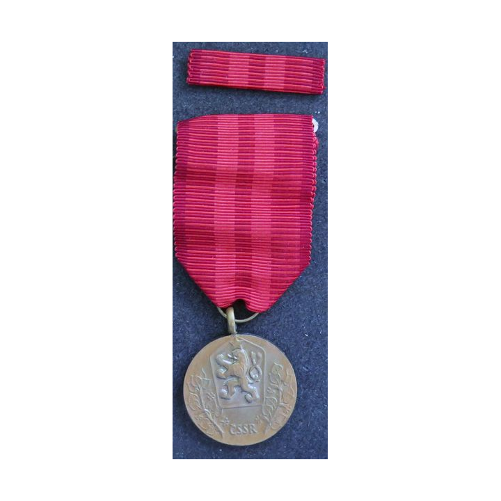 TCHECOSLOVAQUIE : médaille tchèque du Mérite pour la défense de la Patrie en bronze