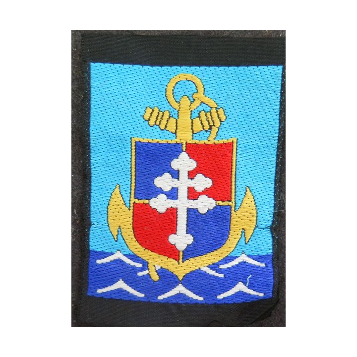 9° DIMA : Insigne tissu de la 9° division d'infanterie de marine 9°DIMA couleur bleue turquoise modèle ancien