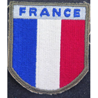 Insigne de manche  " FRANCE " bleu marine de hauteur 7,5 cm