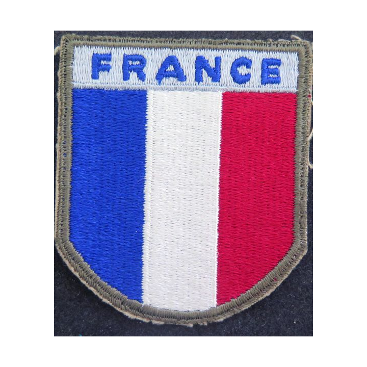 Insigne de manche  " FRANCE " bleu marine de hauteur 7,5 cm