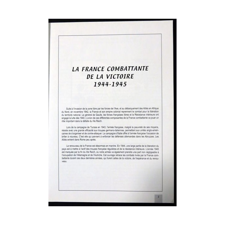 La France combattante de la victoire de Dominique Lormier Les chemins de la Mémoire Editeur