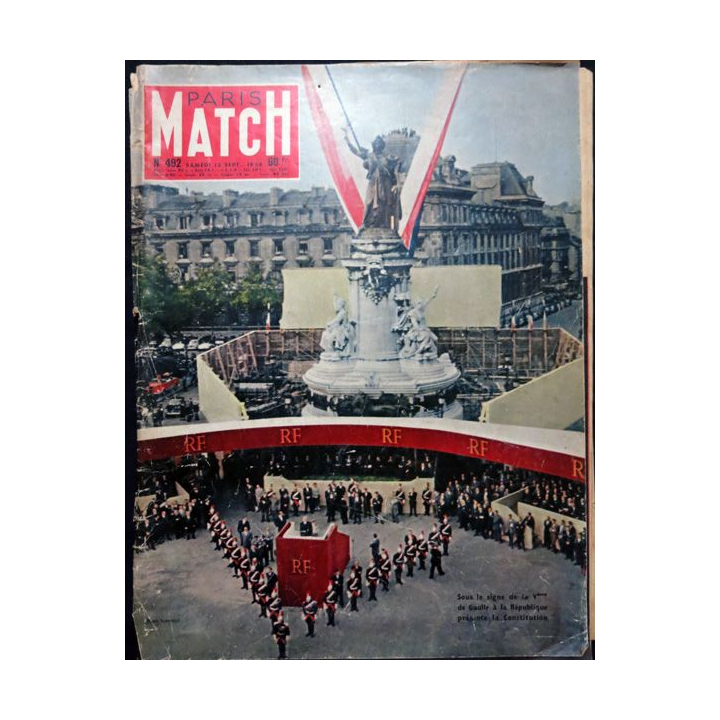Magazine Paris Match N° 492 du 13 septembre 1958