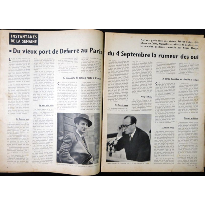 Magazine Paris Match N° 492 du 13 septembre 1958