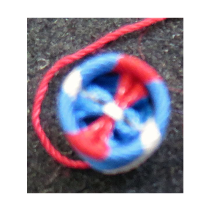 Rosette de la médaille des services militaires volontaires en argent 