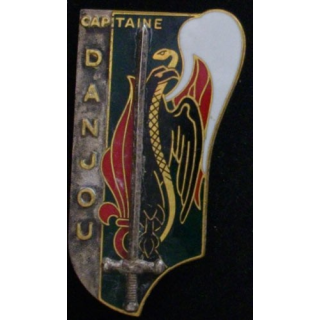 PROMOTION ESM SAINT CYR : CAPITAINE DANJOU (DATE GRAVÉE) ÉMAIL