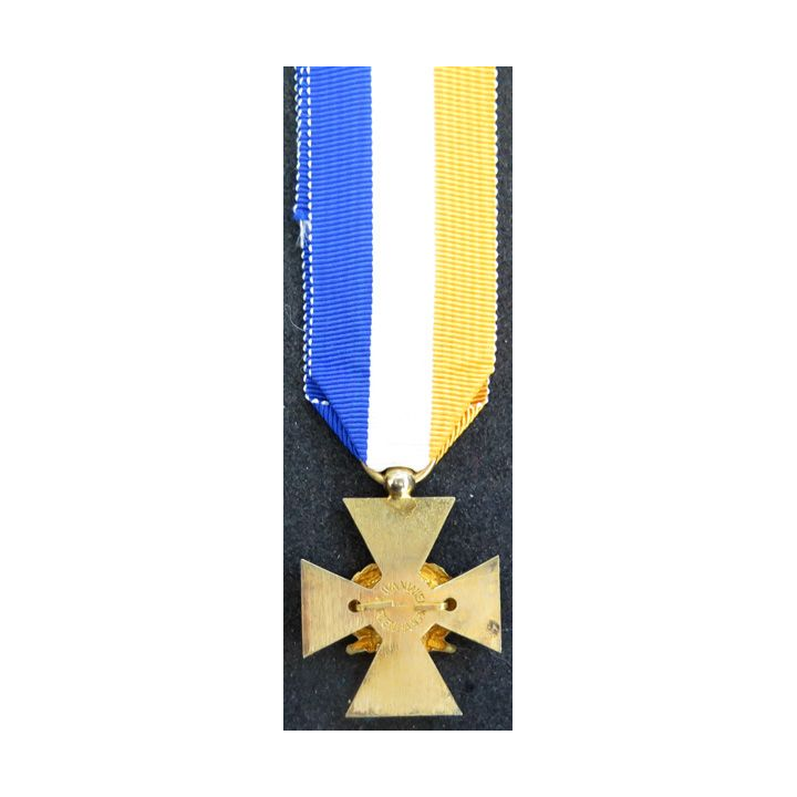 PAYS BAS : médaille des services d'officier 20 ans d'ancienneté en vermeil par J.M.J. van Wielik de La Haye