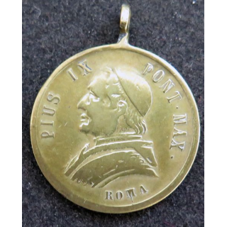VATICAN : médaille du Pape Pie IX "Pius IX Pont Max Roma"  1877
