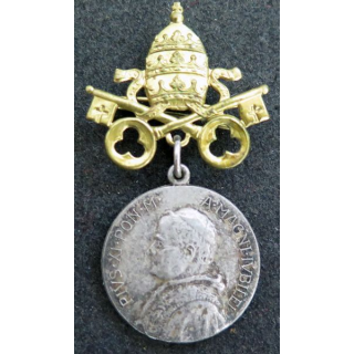 VATICAN : médaille argentée du Pape Pie XI "Pius XI Pont. M. A. MAGNI IUBILEI " 1925