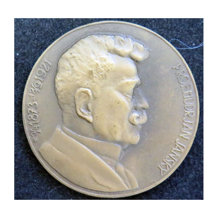 Médaille de table du Professeur Mudrjan Jansky 3.4 1873 - 8.9 1921 en bronze et en coffret