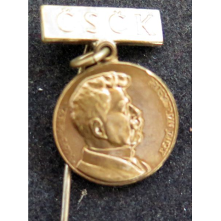 Insigne de boutonnière tchèque du Professeur Mudrjan Jansky en bronze