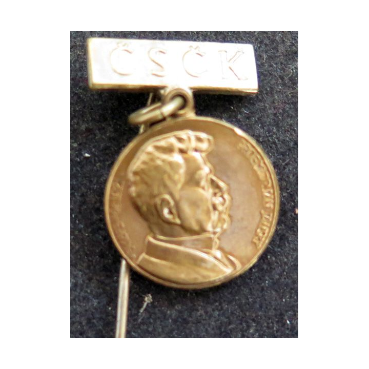 Insigne de boutonnière tchèque du Professeur Mudrjan Jansky en bronze