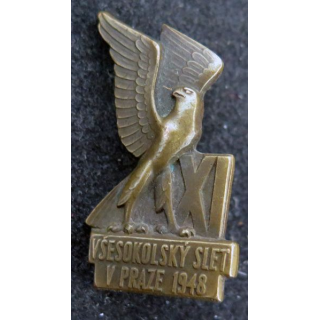 Insigne de la XI° réunion des écoles tchécoslovaques à Prague 1948