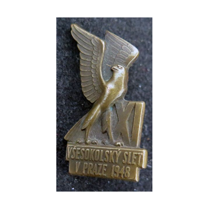 Insigne de la XI° réunion des écoles tchécoslovaques à Prague 1948
