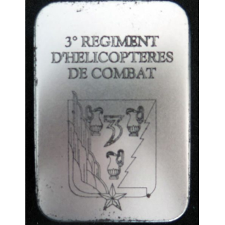 3° RHC : boite métallique du 3° régiment d'hélicoptères de combat 7,5 x 10,5 cm