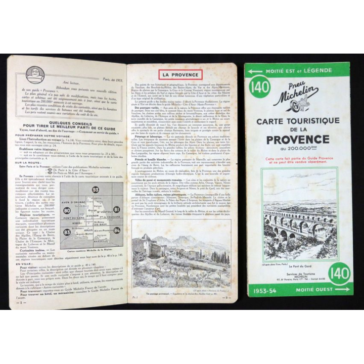 Guide de tourisme Michelin : Provence 1953 - 1954