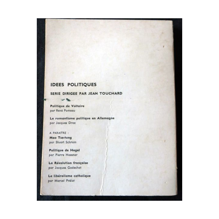 Politique de Voltaire de René Pomeau aux Editions Armand Colin