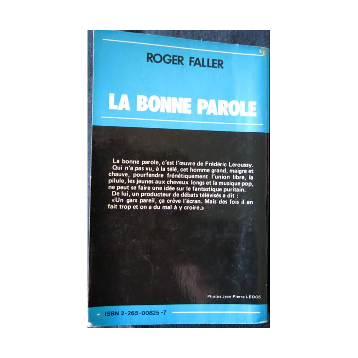 Fleuve Noir : La bonne Parole de Roger Faller aux Editions Fleuve Noir Spécial police