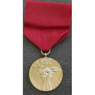 TCHECOSLOVAQUIE : médaille tchèque KSC 1921 - 1971