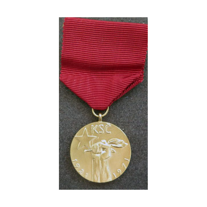 TCHECOSLOVAQUIE : médaille tchèque KSC 1921 - 1971