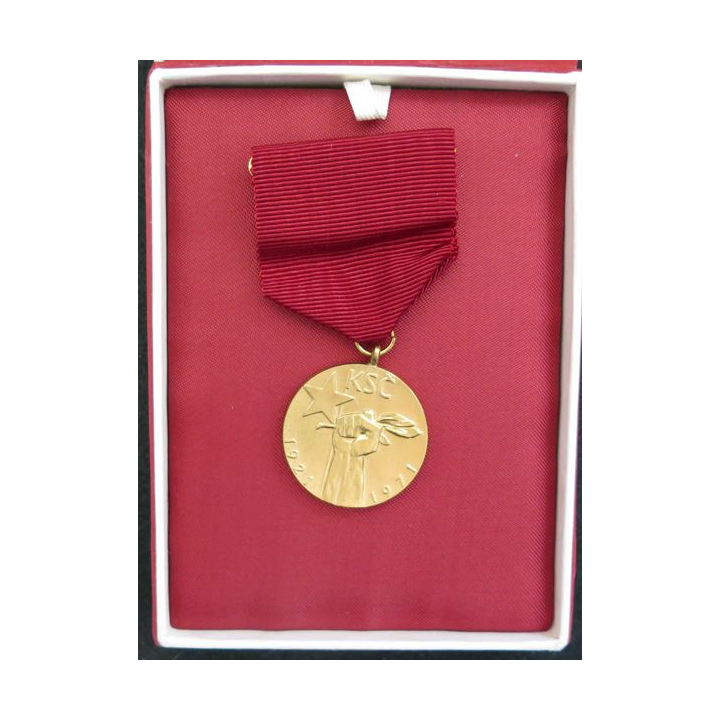 TCHECOSLOVAQUIE : médaille tchèque KSC 1921 - 1971