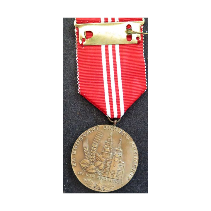 TCHECOSLOVAQUIE : Médaille pour la construction du quartier et du KSC Kromeriz
