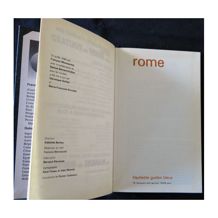 Les guides bleus - Rome aux éditions Librairie Hachette