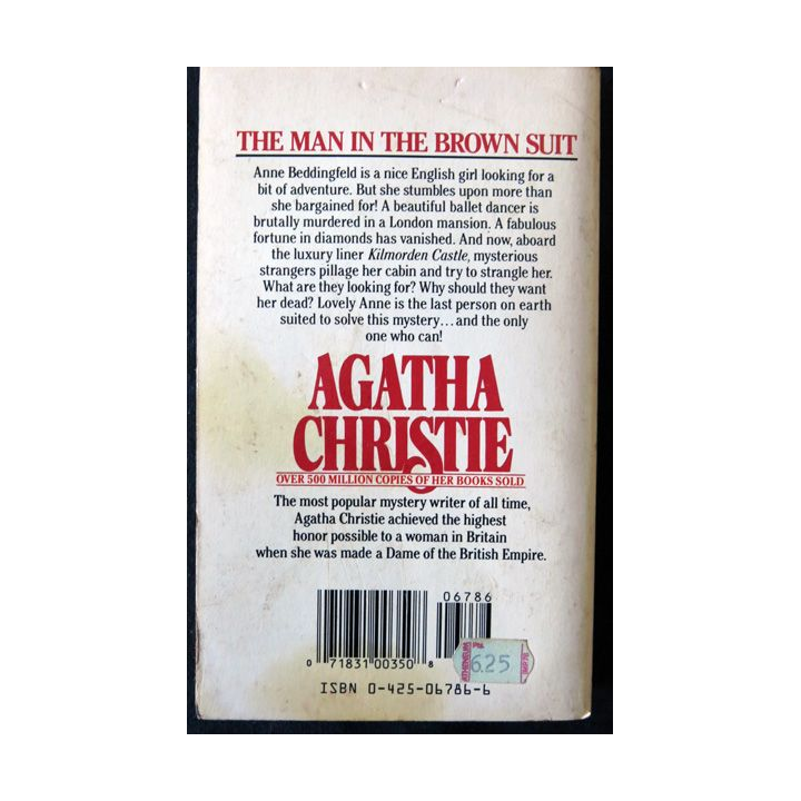 The man in the Brown suit de Agatha Christie aux Editions Berkley Books New York