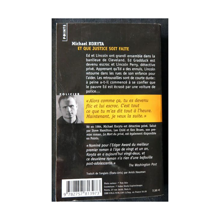 Et que justice soit faite de Michael Koryta aux Editions du Seuil