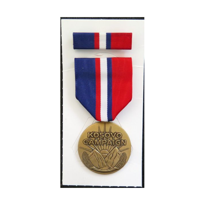 USA : médaille de la Kosovo Campaign medal avec sa barrette dans sa boite