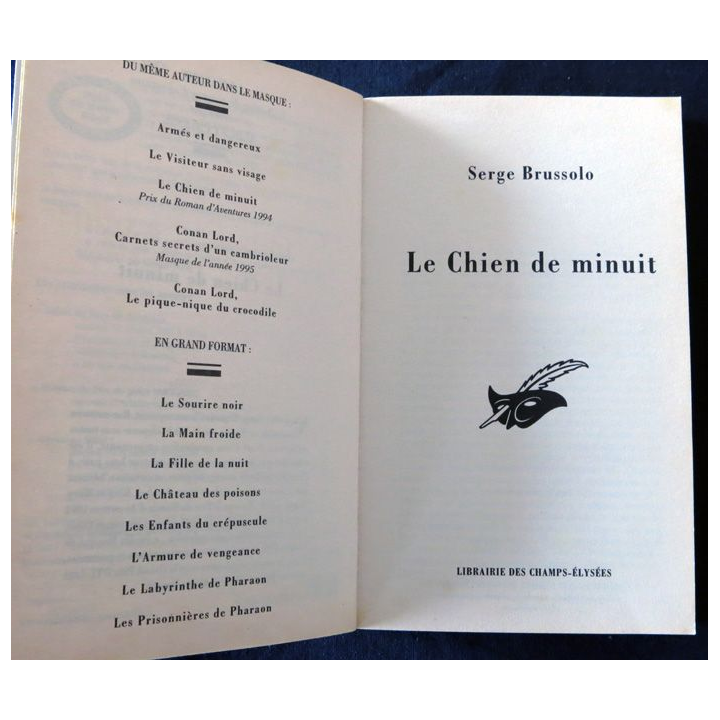 Le chien de minuit de Serge Brussolo aux Editions Librairie des Champs-Elysées