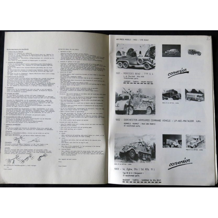 Catalogue Air Press Models Military 1:35 de F. Schmidt - Hobbymodellbau