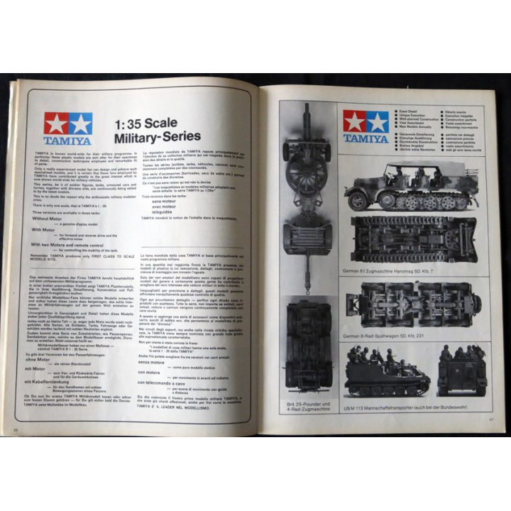 Catalogue Modèles réduits Tamiya année 1976 par CEJI Arbois modélisme