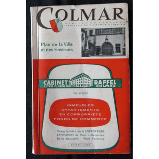 Colmar Plan de la ville et environs avec plan par les Editions Alsatia