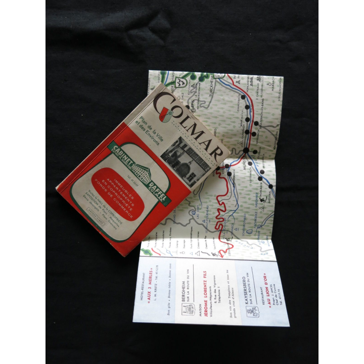 Colmar Plan de la ville et environs avec plan par les Editions Alsatia