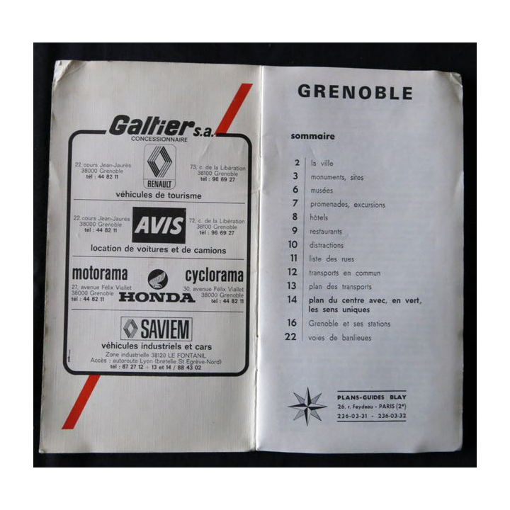 Plan guide Blay : Grenoble et sa banlieue